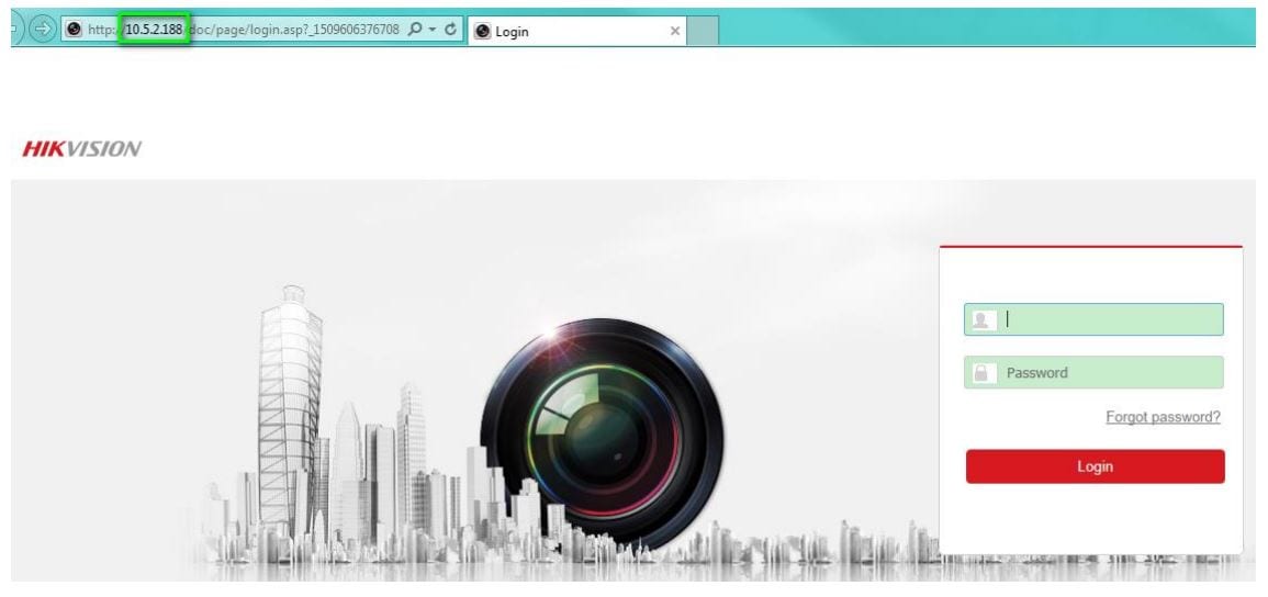 Web Login - Hikvision Camera